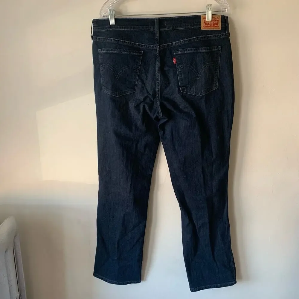 Size 14 Dark Denim Wash Levi’s 505 Straight Leg Jeans - Picture 6 of 7